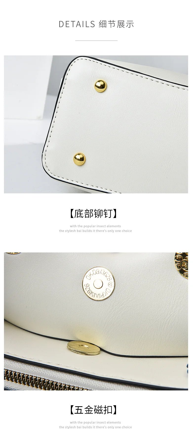 Women Contrast Color Large Capacity Shoulder Handbag