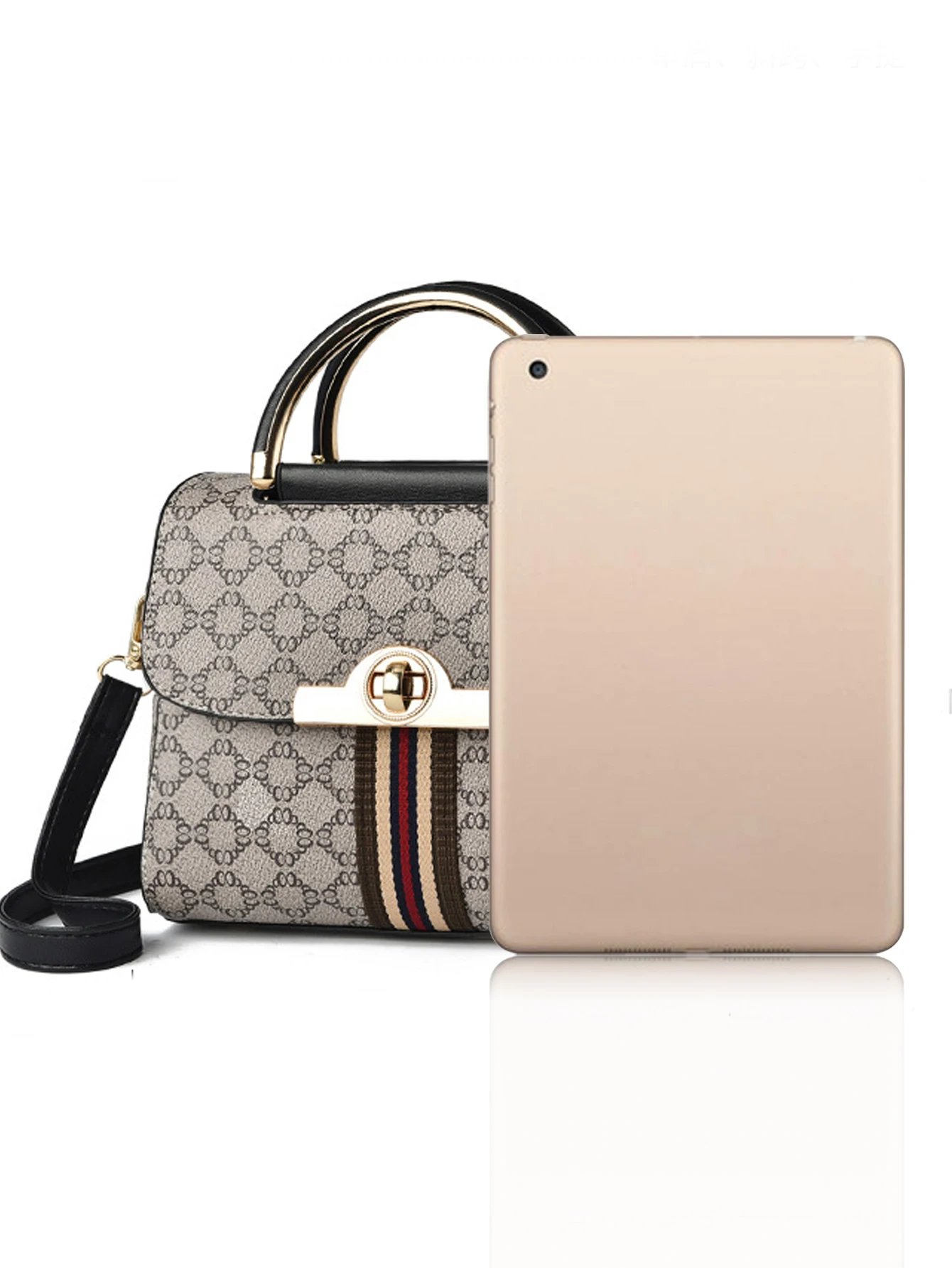 Elegant Women’s Geometric Print Shoulder Handbag