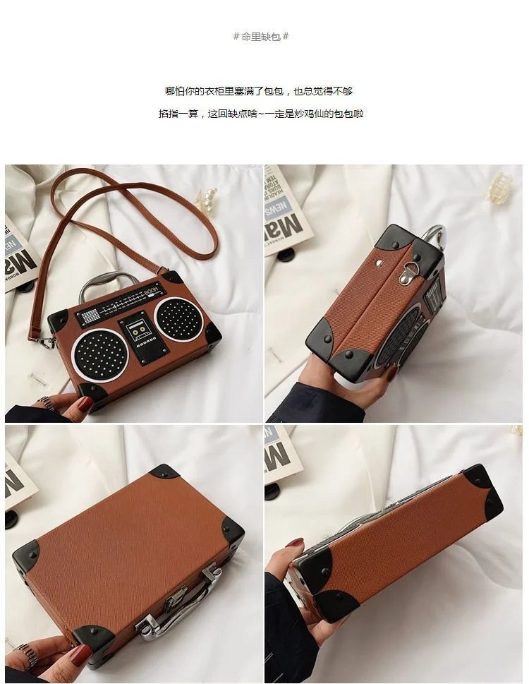 Vintage Radio Crossbody Bag for Women & Men