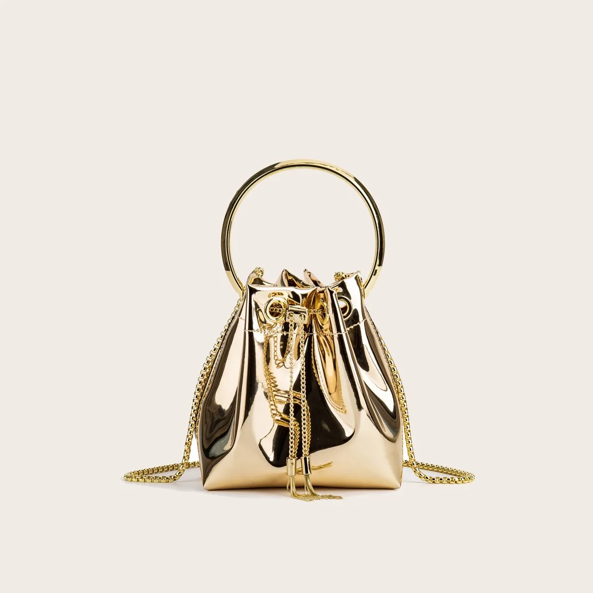 Luxury Gold Evening Clutch Shoulder Bag