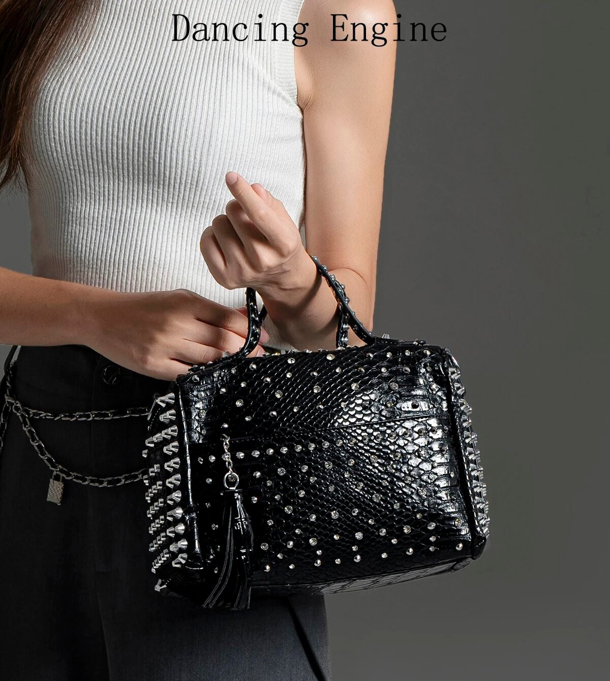 Luxury Rivet Tote Bag for Women – Designer Handbag