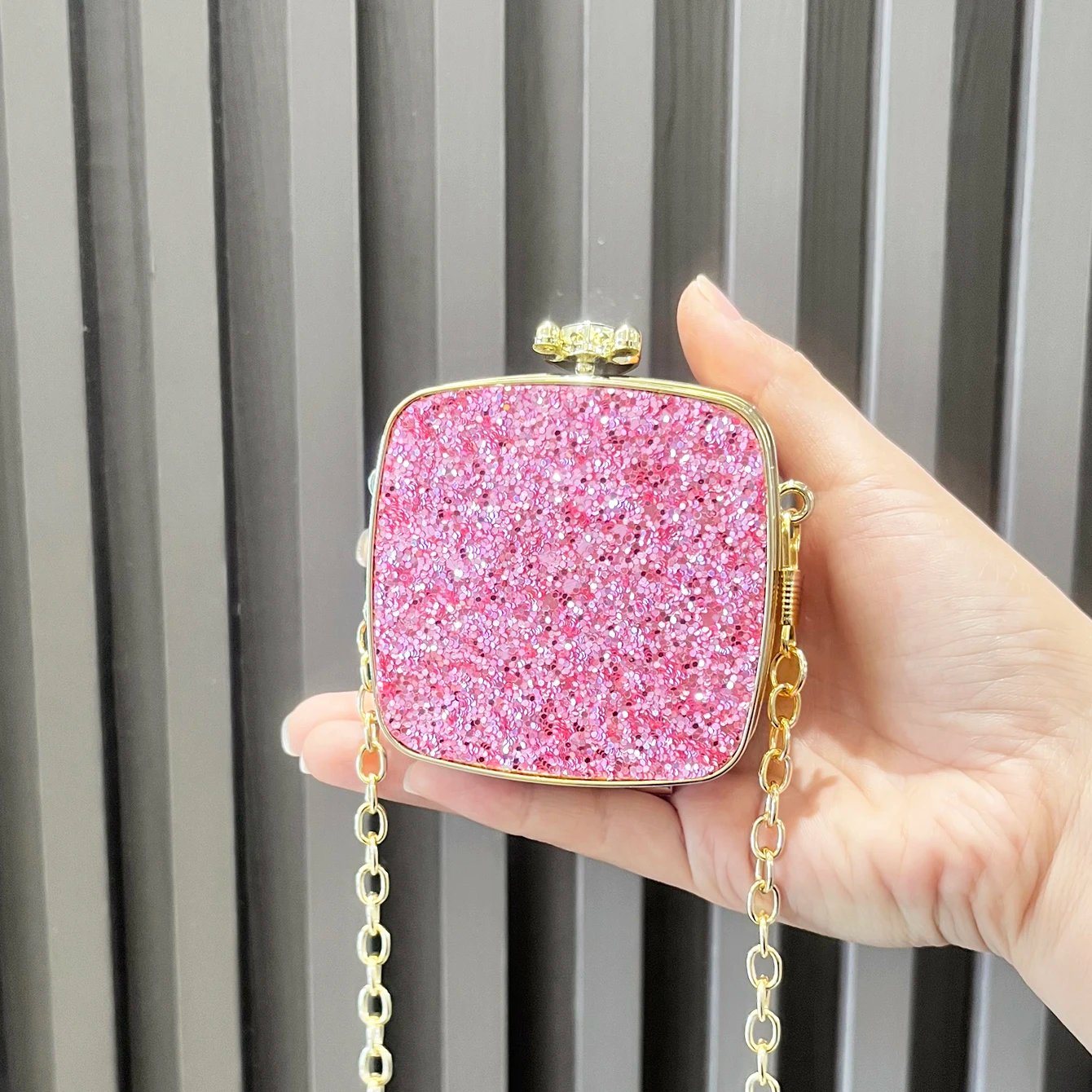 Mini Glitter Clutch Bag – Luxury Evening Shoulder Bag