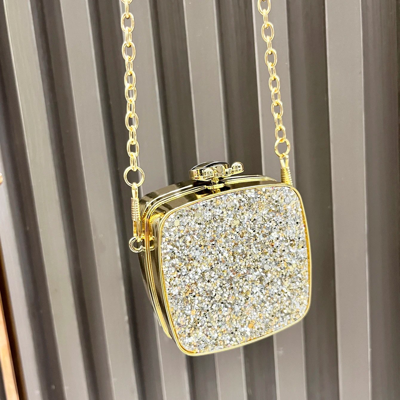 Mini Glitter Clutch Bag – Luxury Evening Shoulder Bag