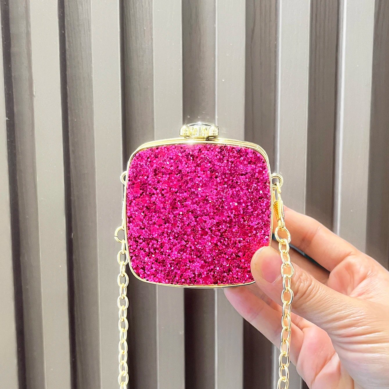 Mini Glitter Clutch Bag – Luxury Evening Shoulder Bag