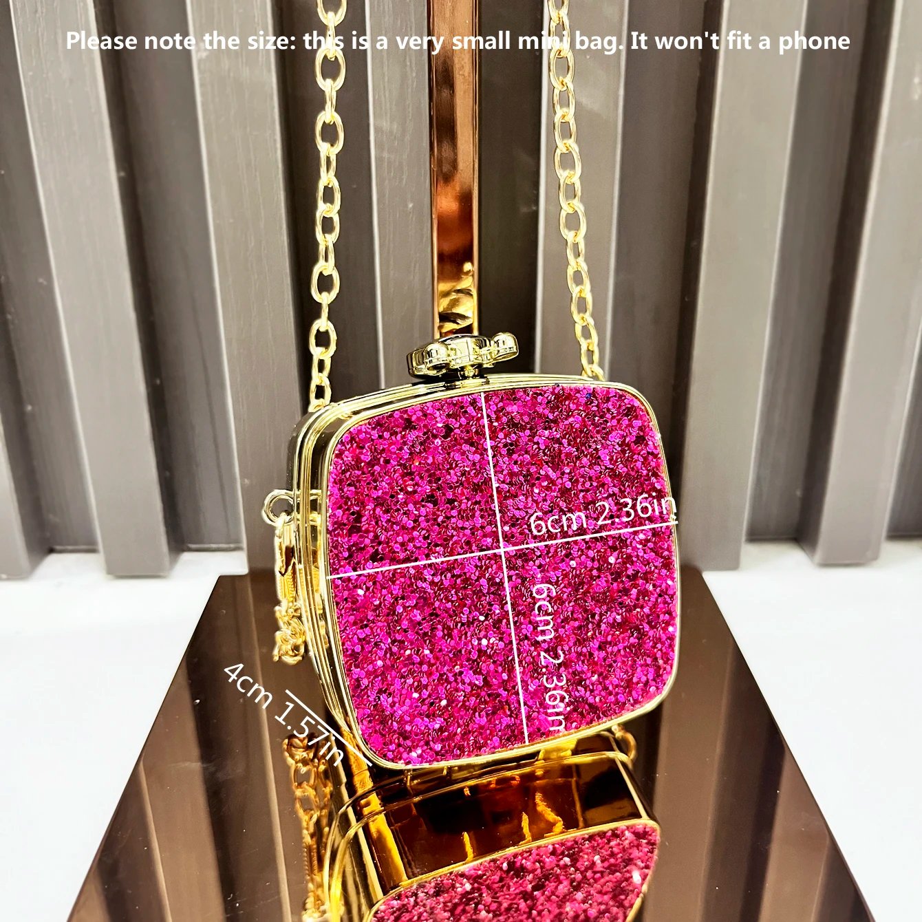 Mini Glitter Clutch Bag – Luxury Evening Shoulder Bag