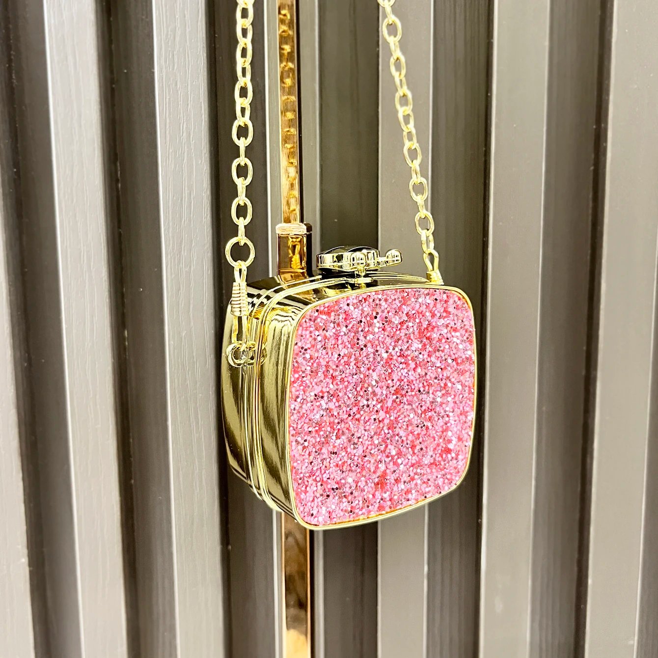 Mini Glitter Clutch Bag – Luxury Evening Shoulder Bag