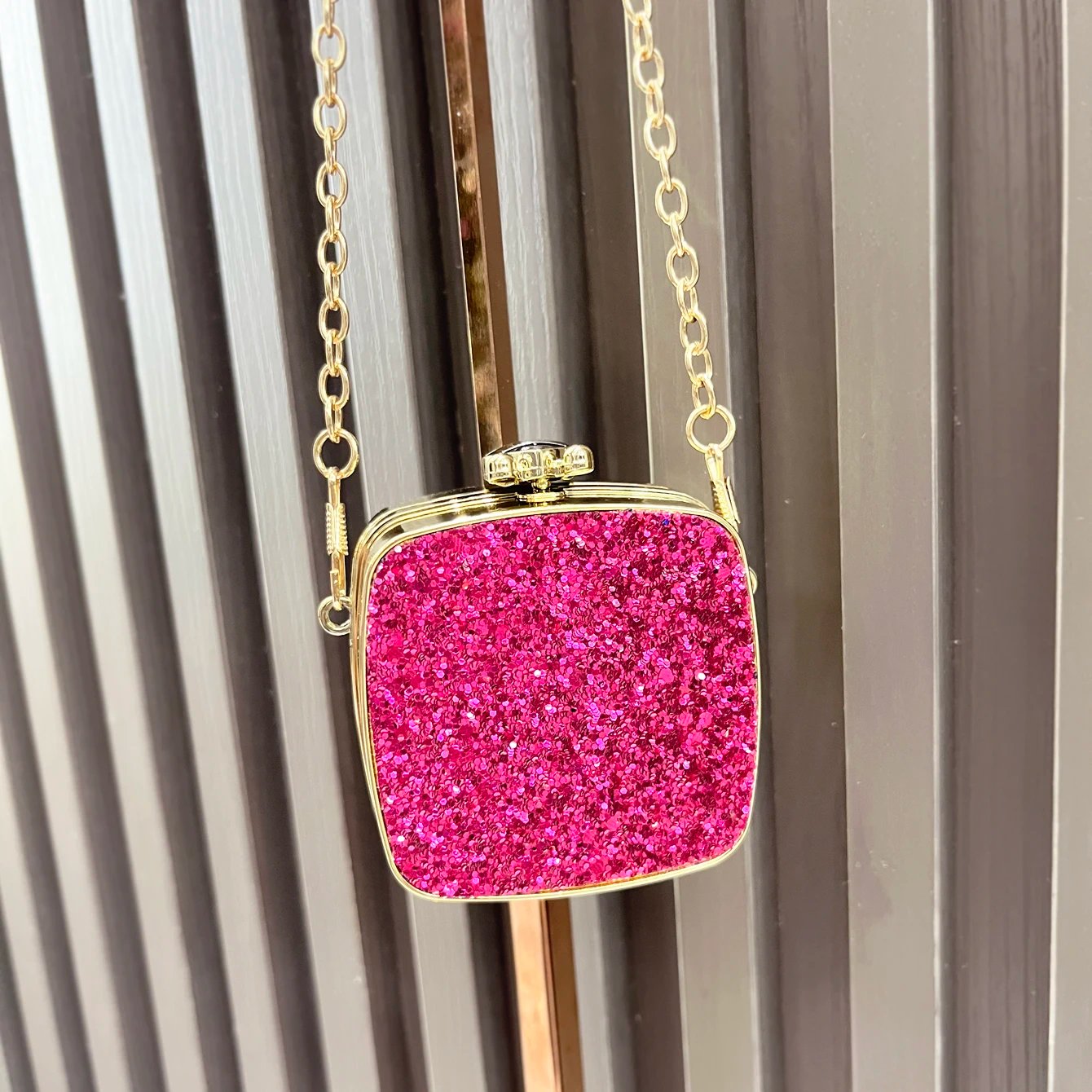 Mini Glitter Clutch Bag – Luxury Evening Shoulder Bag