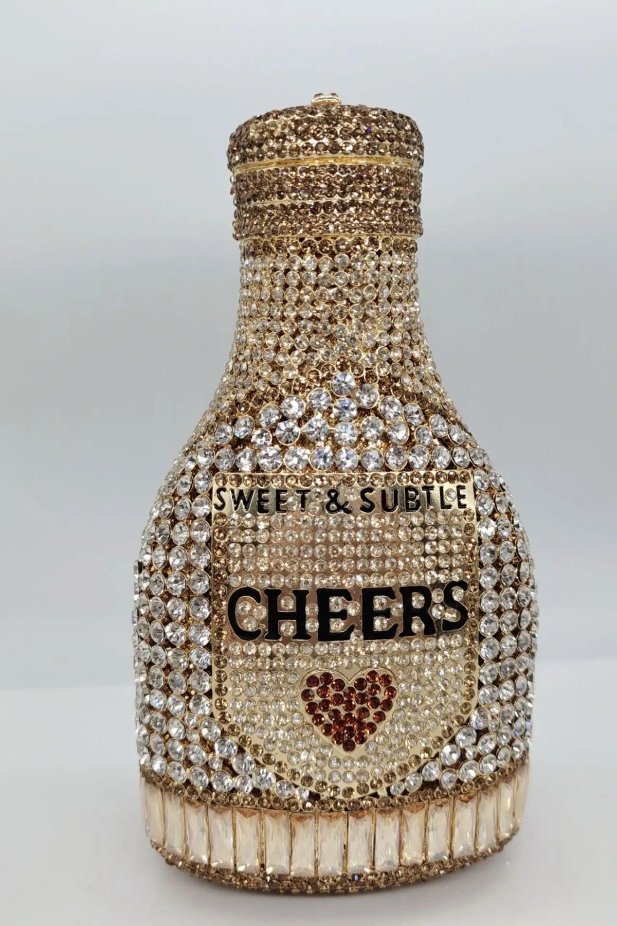 Champagne Bottle Crystal Clutch Bag