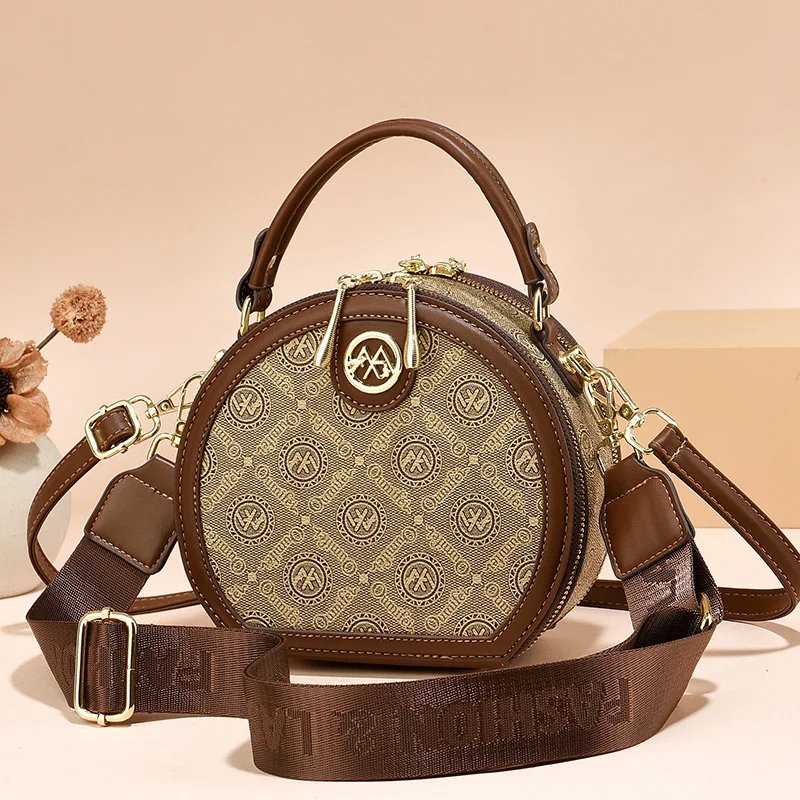 Women’s Round Handbag Small Circle Crossbody Bag