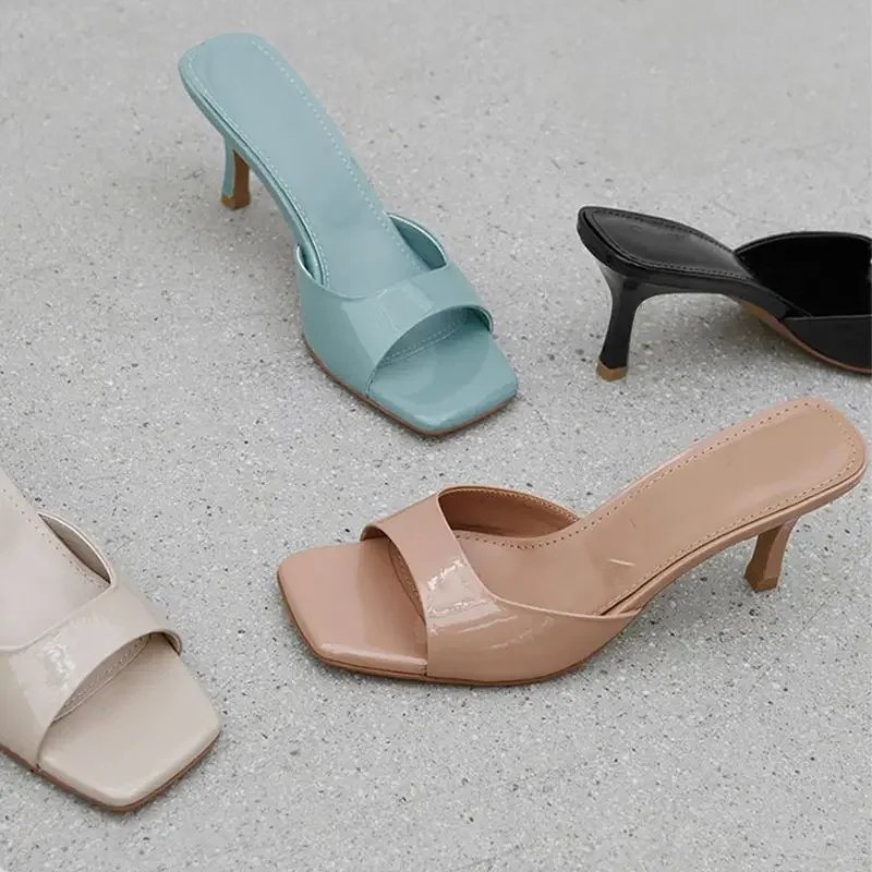 Women Square Toe High Heel Sandals Elegant Summer Women Square Toe High Heel Sandals Elegant Summer