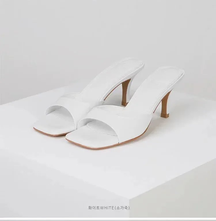 Women Square Toe High Heel Sandals Elegant Summer Women Square Toe High Heel Sandals Elegant Summer