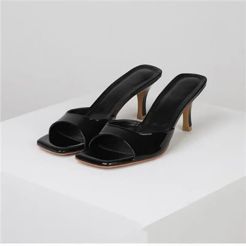 Women Square Toe High Heel Sandals Elegant Summer
