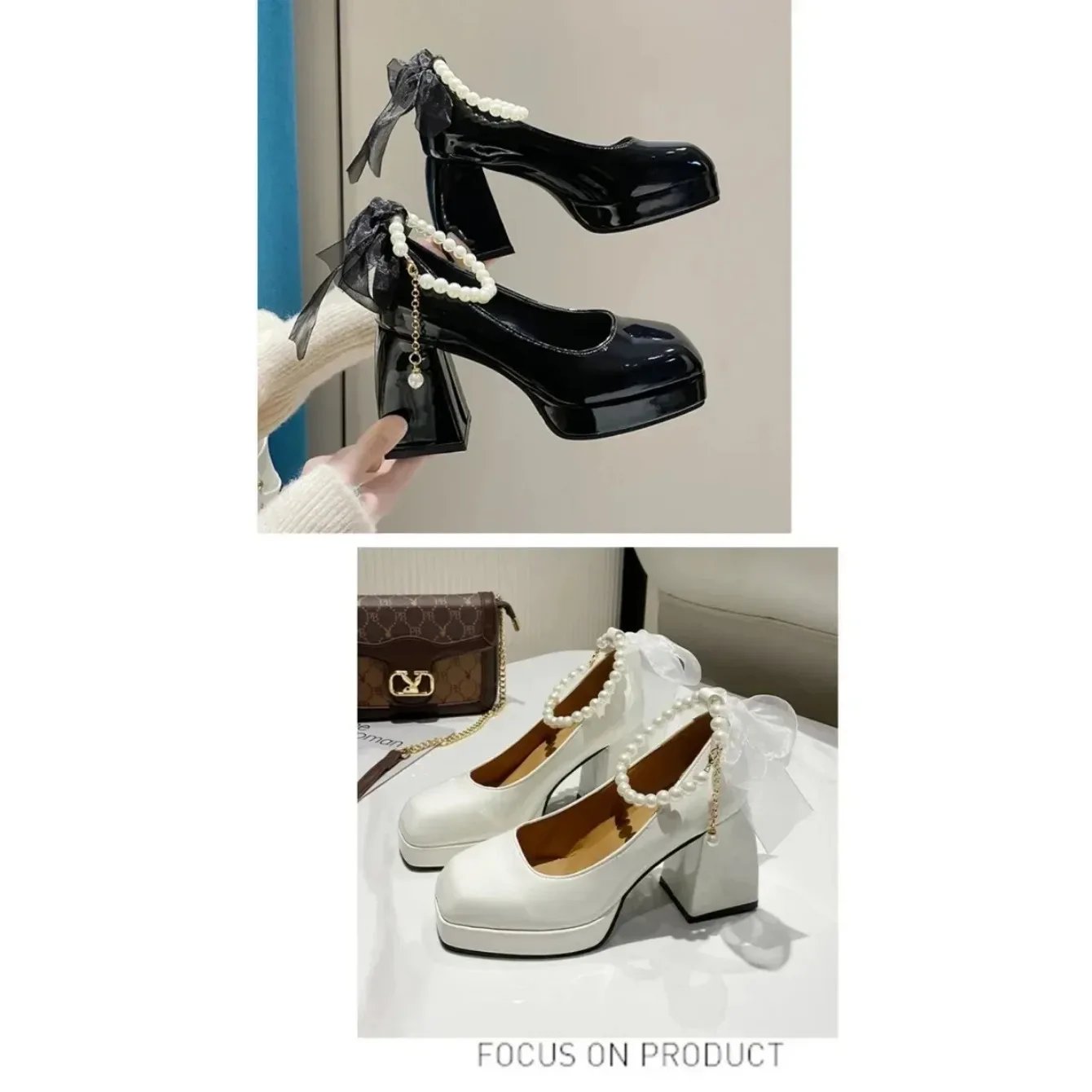 Women White Mary Jane Platform Heels Pumps Women White Mary Jane Platform Heels Pumps
