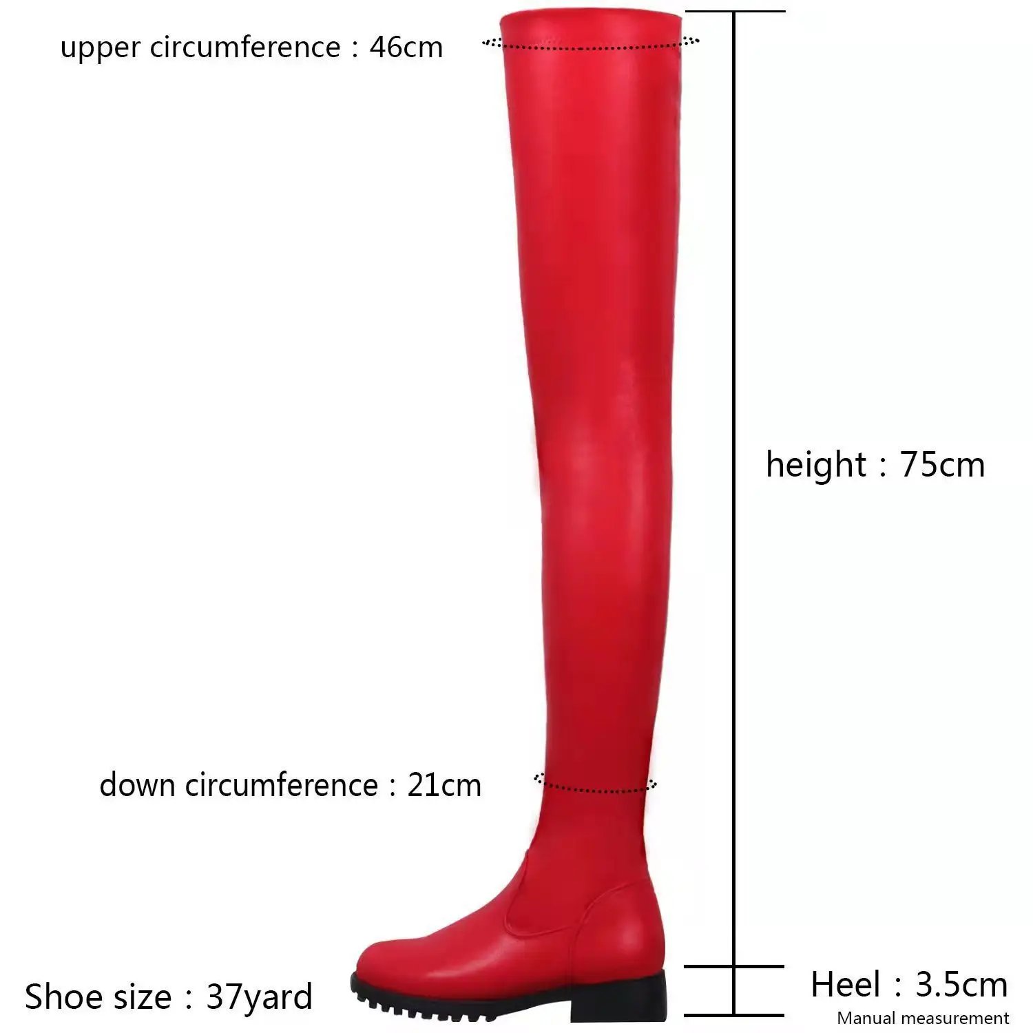 Over Knee Elastic Leather Platform Boots Women Over Knee Elastic Leather Platform Boots Women