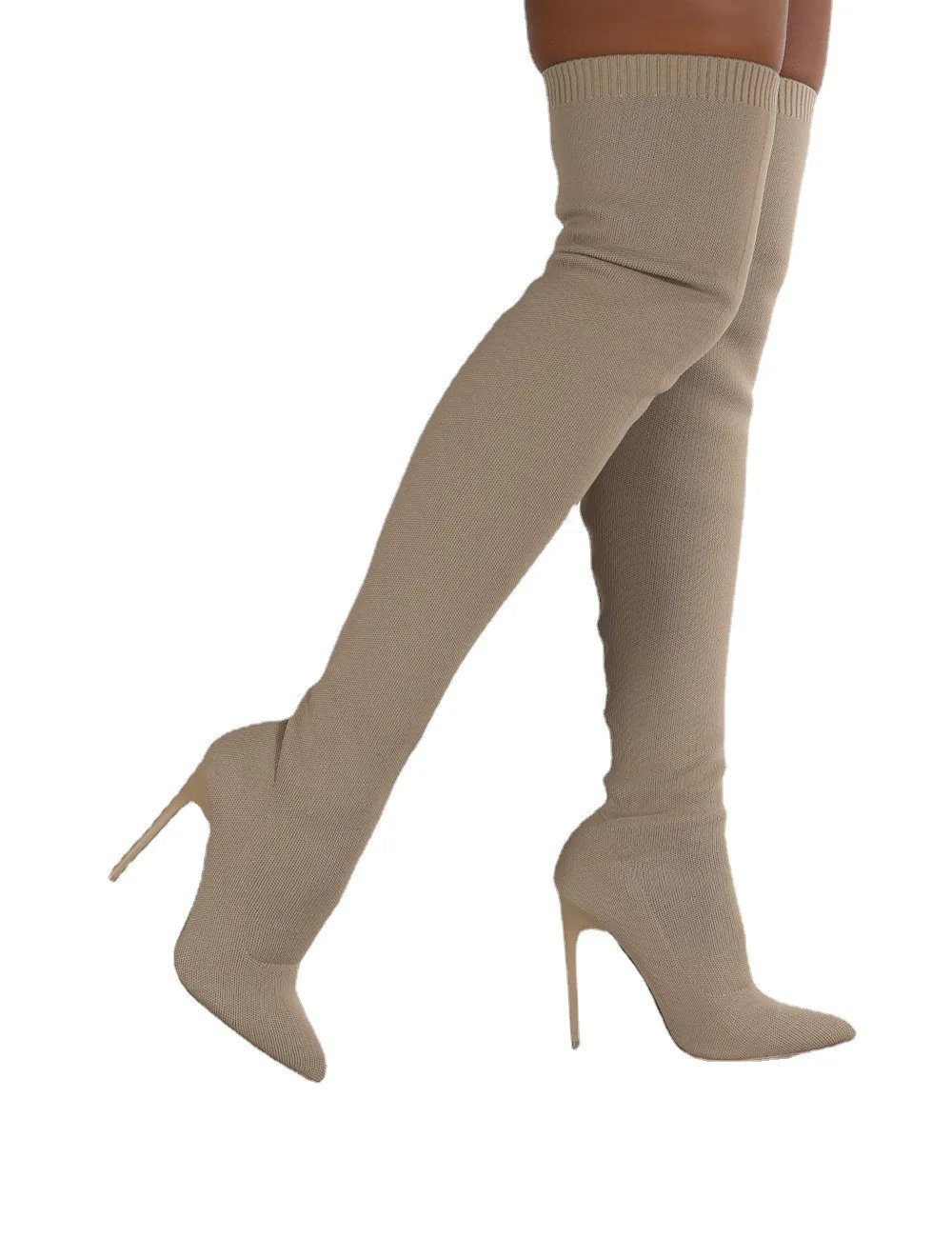 “Over the Knee High Heel Sock Boots for Women” “Over the Knee High Heel Sock Boots for Women”
