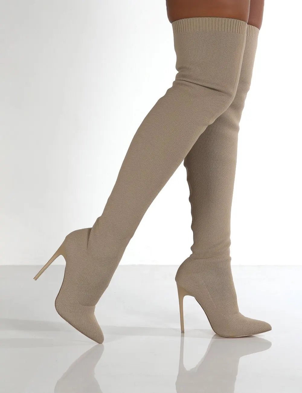 “Over the Knee High Heel Sock Boots for Women” “Over the Knee High Heel Sock Boots for Women”