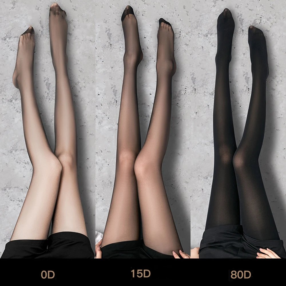 See Through Sheer Black Pantyhose for Women 15D
