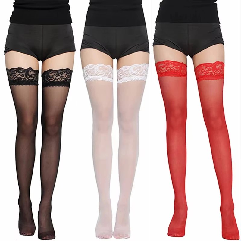 Sexy Lace Top Thigh High Stockings for Women