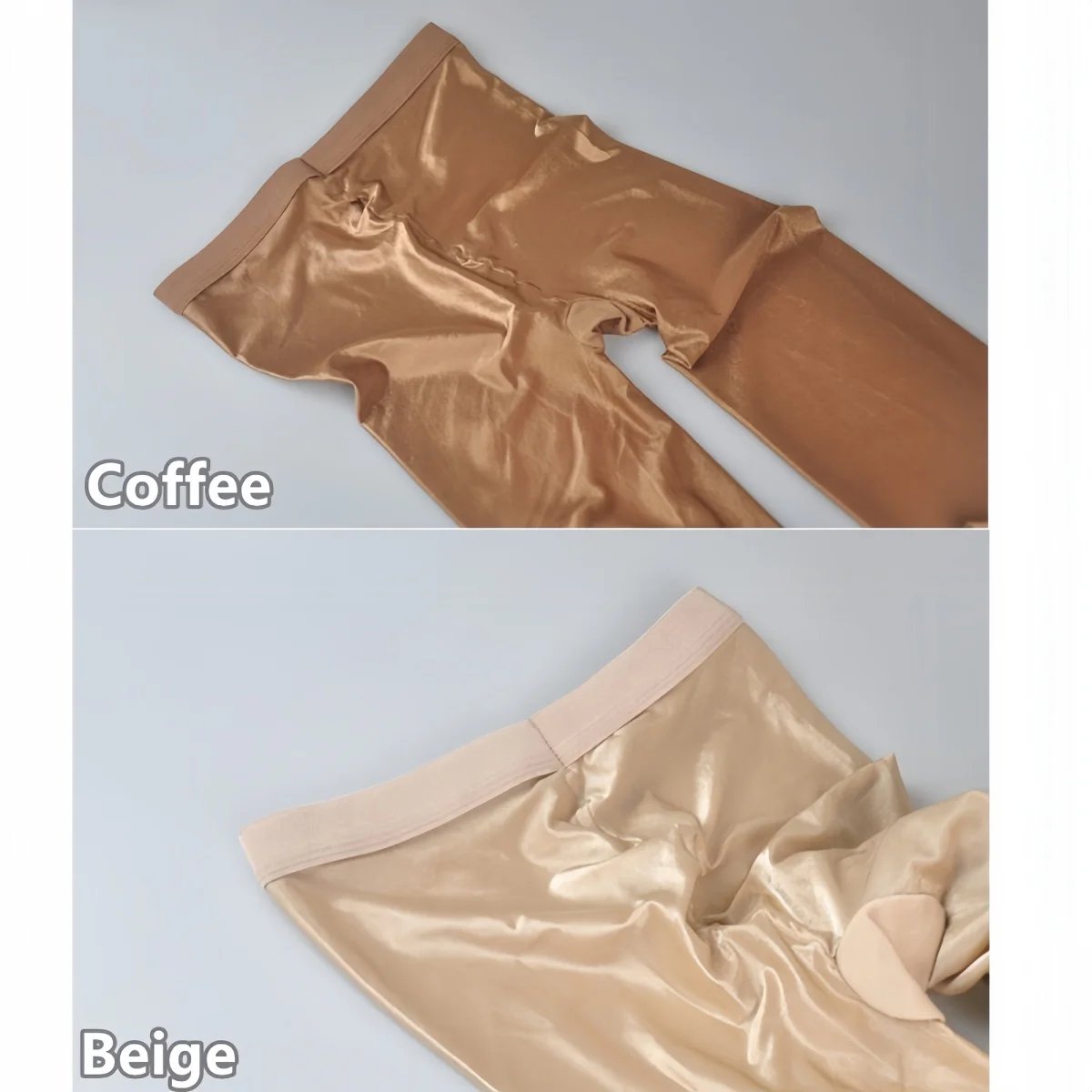 Plus Size Glossy Sheer Shaping Tights for Women