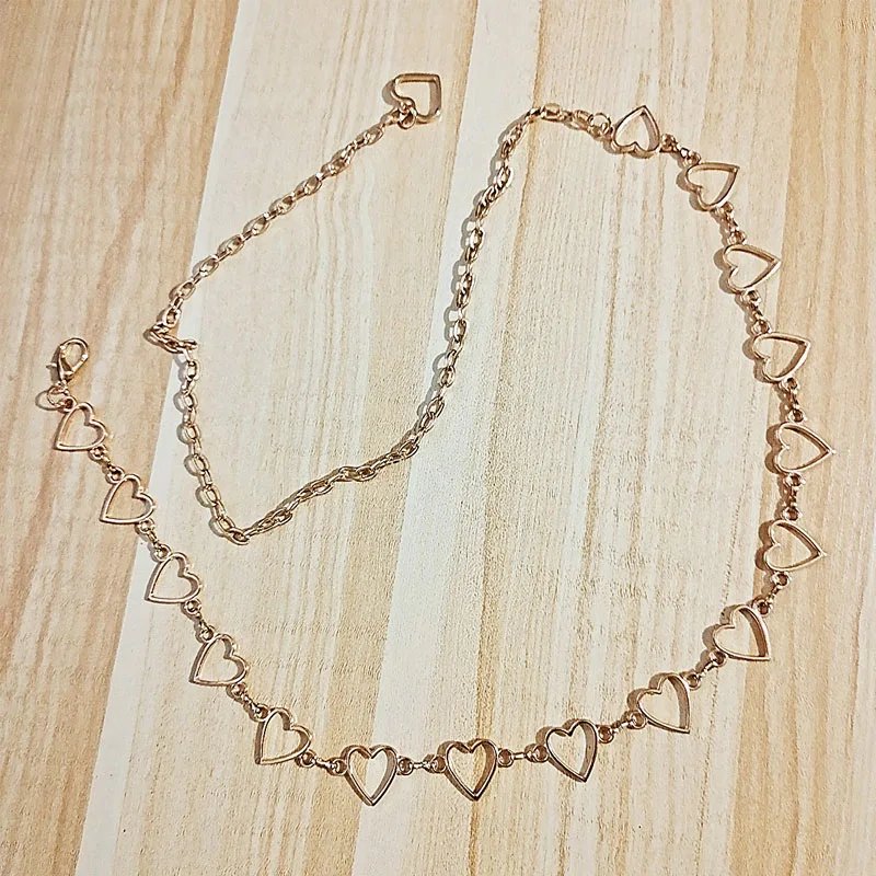 Chain Waist Belt for Women with Gold & Silver Details