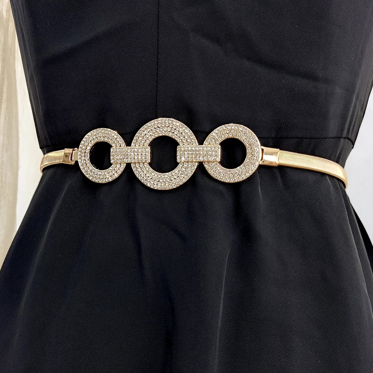 Luxury Gold Chain Elastic Belt for Women Luxury Gold Chain Elastic Belt for Women