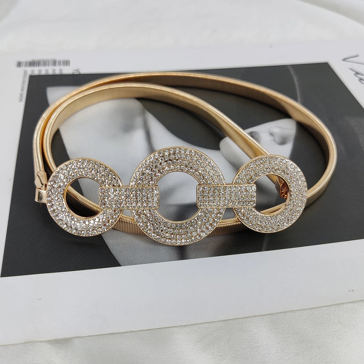 Luxury Gold Chain Elastic Belt for Women Luxury Gold Chain Elastic Belt for Women