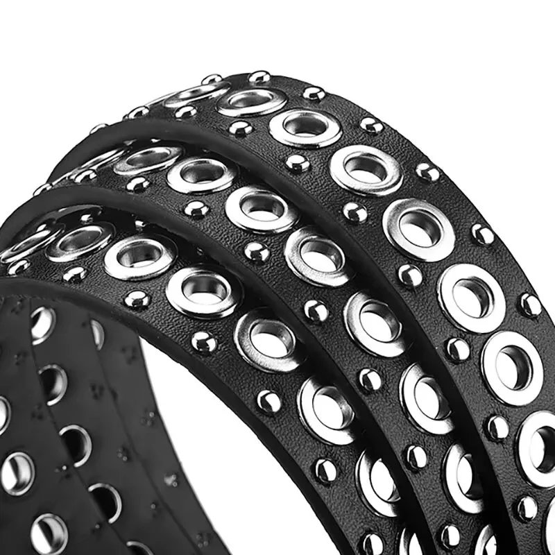 Punk Rivet PU Leather Belt for Women Y2K Street Style Punk Rivet PU Leather Belt for Women Y2K Street Style