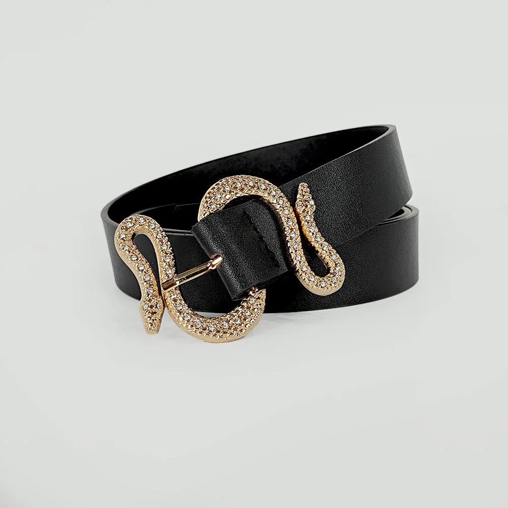Snake Buckle Belt for Women in PU Leather Snake Buckle Belt for Women in PU Leather