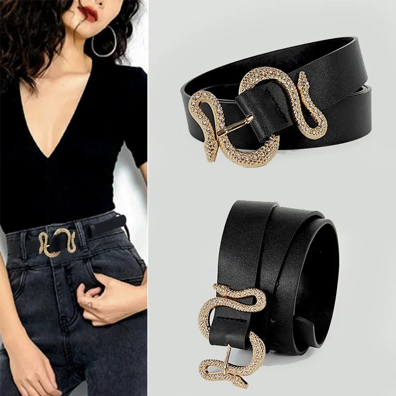 Snake Buckle Belt for Women in PU Leather Snake Buckle Belt for Women in PU Leather