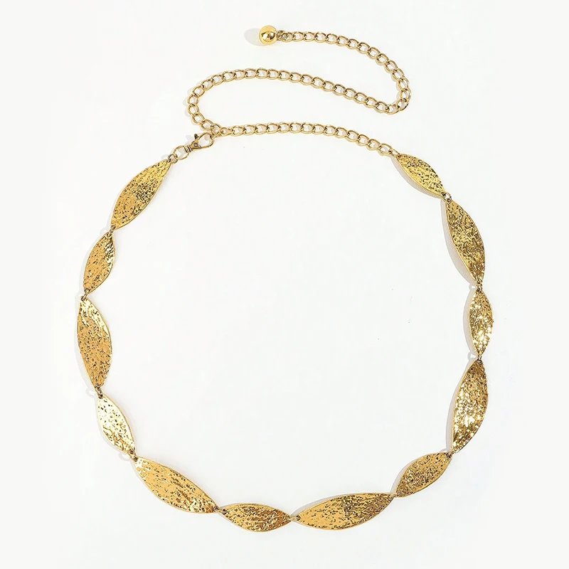 Women Golden Chain Belt Metal Leaf Waist Jewelry Women Golden Chain Belt Metal Leaf Waist Jewelry