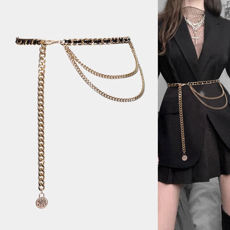 Double Layer Chain Belt for Women Double Layer Chain Belt for Women