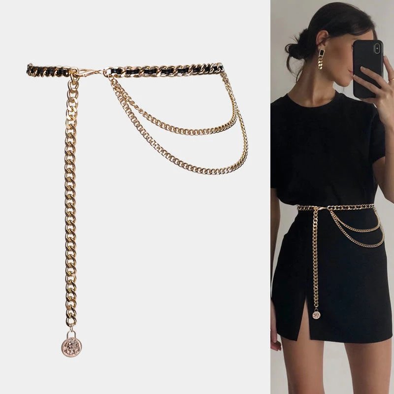 Double Layer Chain Belt for Women Double Layer Chain Belt for Women