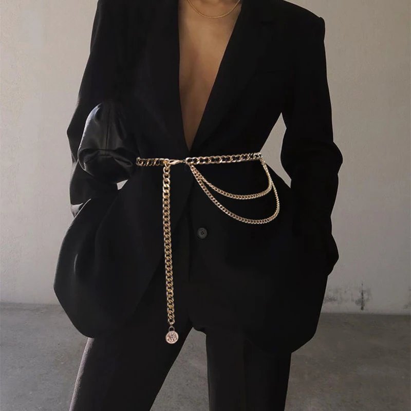 Double Layer Chain Belt for Women