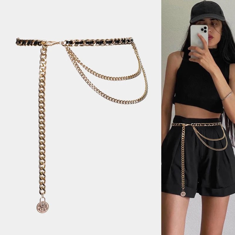 Double Layer Chain Belt for Women Double Layer Chain Belt for Women