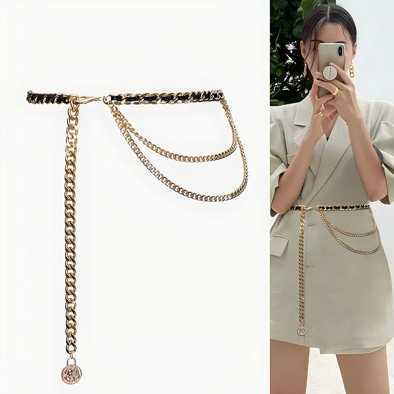 Double Layer Chain Belt for Women Double Layer Chain Belt for Women