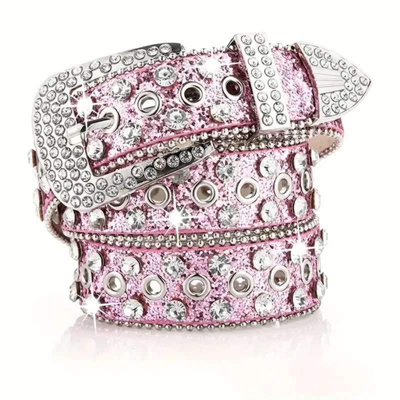 Rhinestone Punk Belt for Women