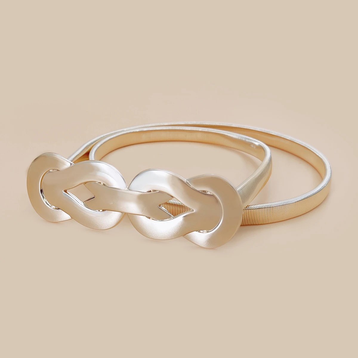 Elastic Metallic Chain Belt for Women