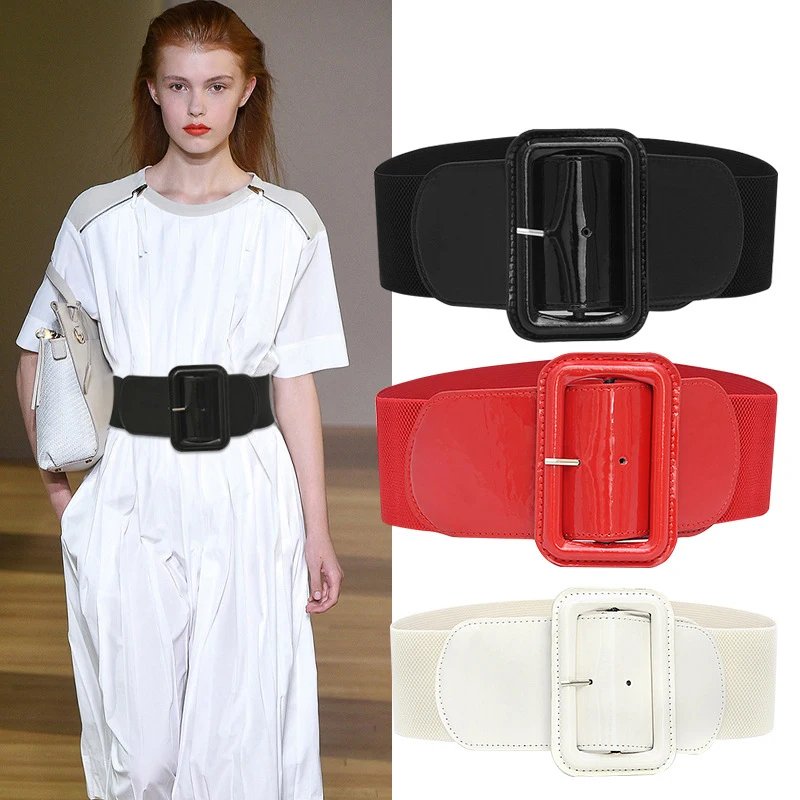 Red Elastic Corset Belt for Women | Wide Waist Cincher Red Elastic Corset Belt for Women | Wide Waist Cincher
