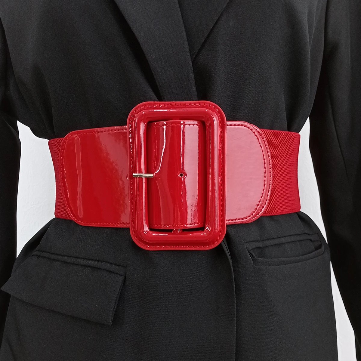 Red Elastic Corset Belt for Women