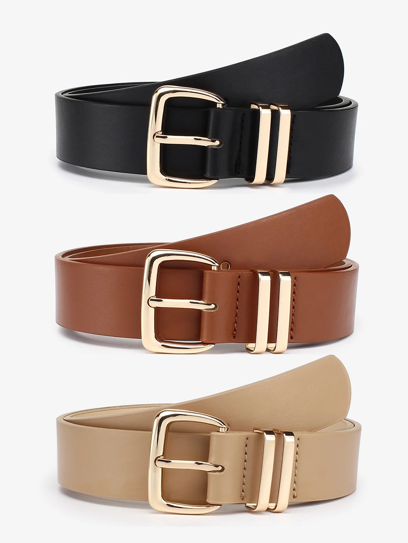 Women Leather Belt with Gold Buckle Women Leather Belt with Gold Buckle
