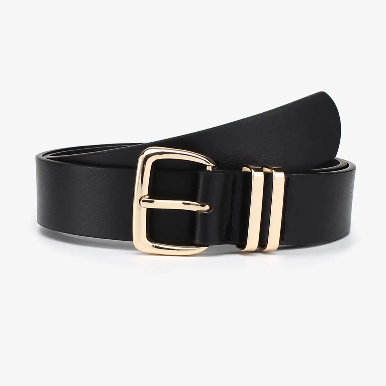 Women Leather Belt with Gold Buckle Women Leather Belt with Gold Buckle