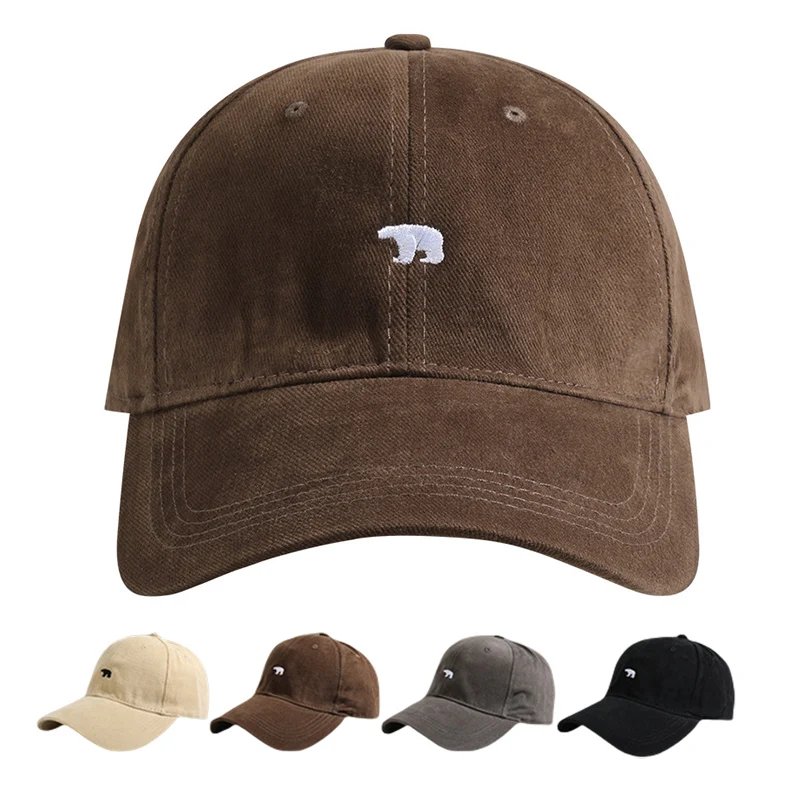 Unisex Polar Bear Embroidery Baseball Cap
