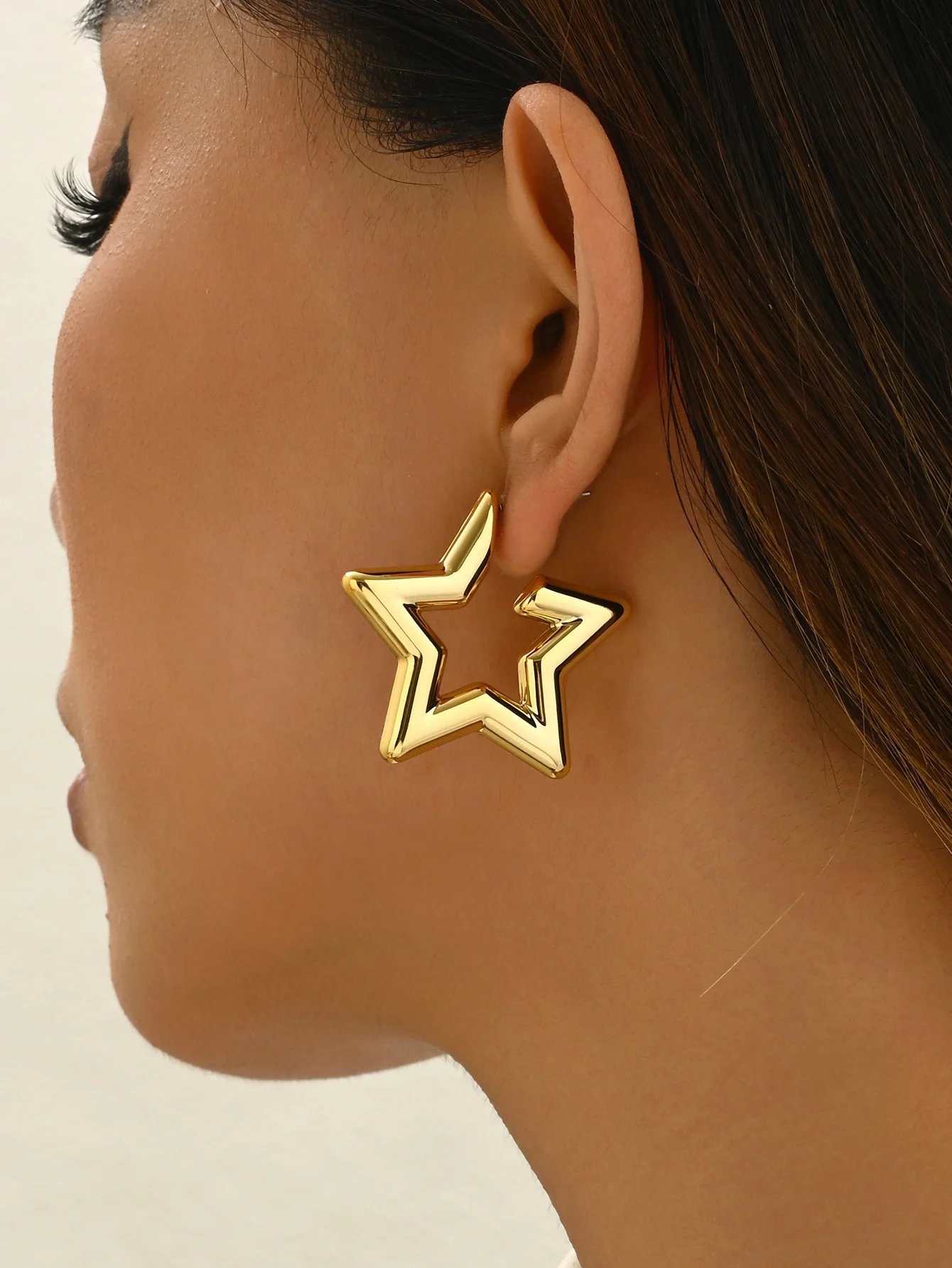 Gold Geometric Earrings – Irregular Textured Studs Gold Geometric Earrings – Irregular Textured Studs