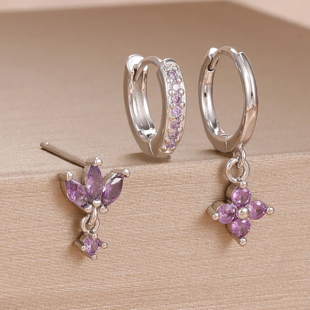 Silver-purple-3pcs