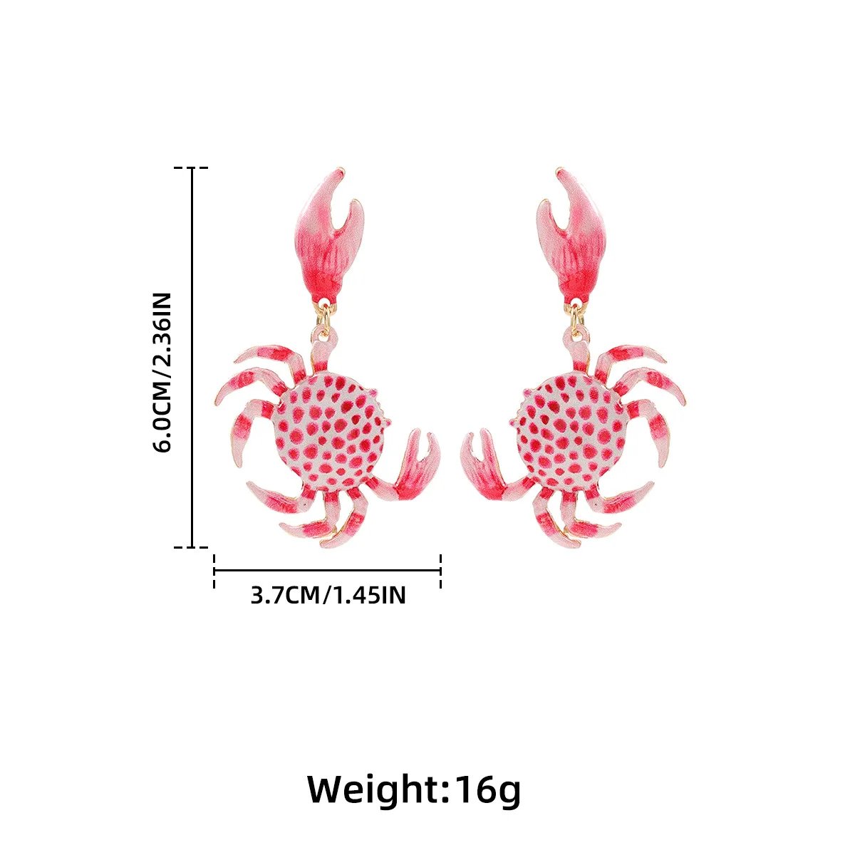 Crab Earrings – Summer Beach Ocean Statement Jewelry Crab Earrings – Summer Beach Ocean Statement Jewelry