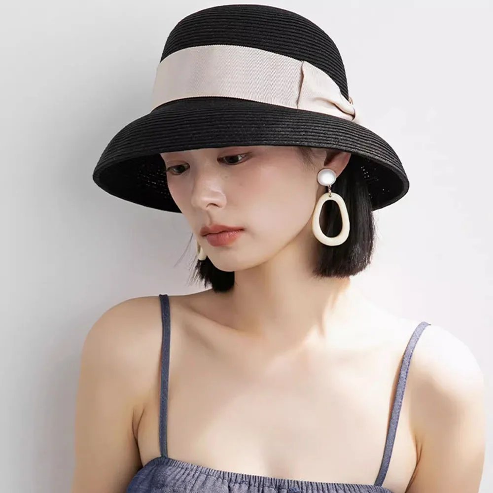 Women Vintage Straw Cloche Hat Summer Style