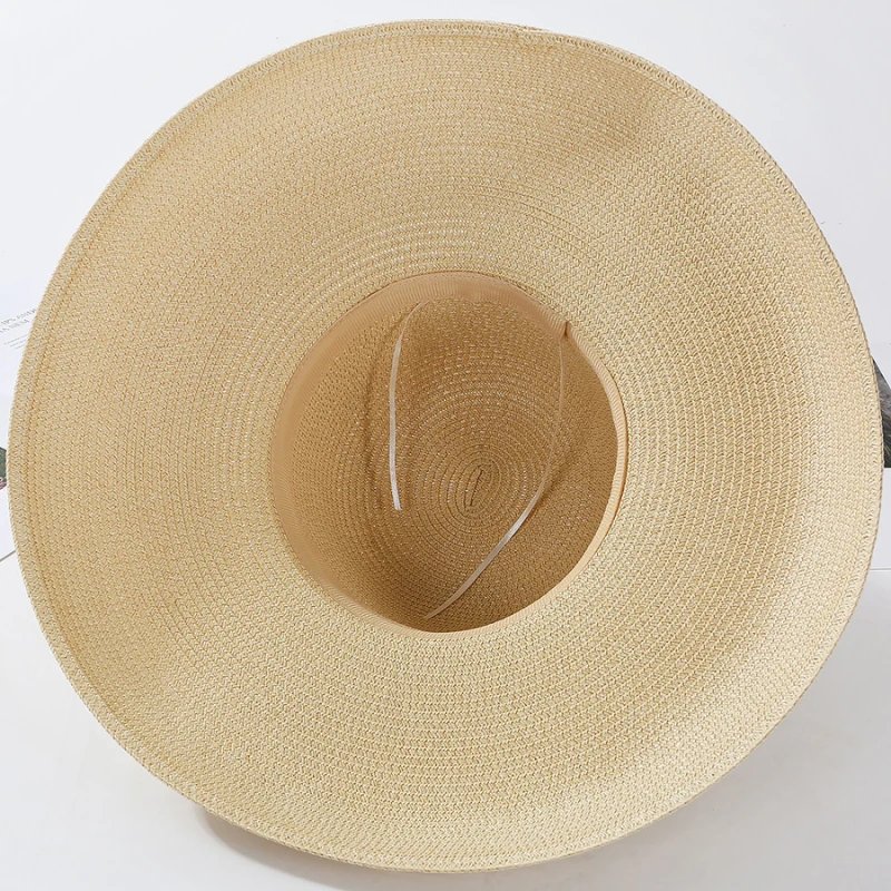 Ladies Black Floppy Straw Beach Hat