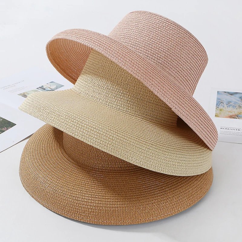 Ladies Black Floppy Straw Beach Hat