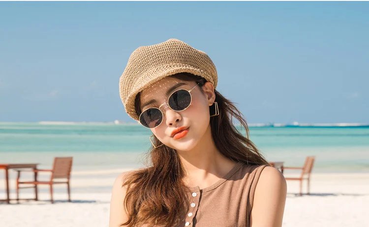 Summer Octagonal Beret Sun Hat