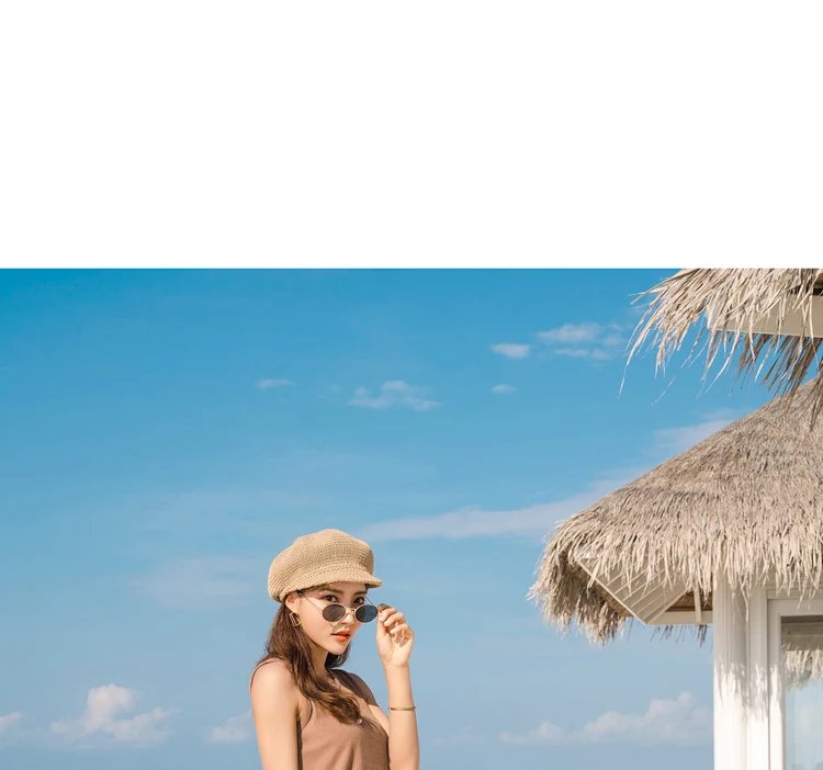 Summer Octagonal Beret Sun Hat